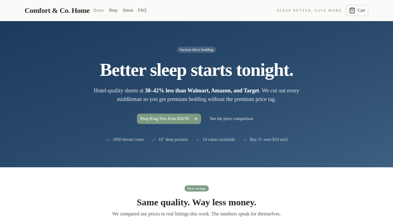 Comfort & Co. Home screenshot